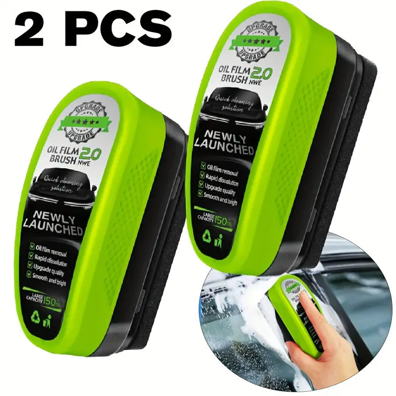 New Upgraded 2.0 Automotive Oil Film Cleaning Brush & Glass Polish β Buy 1 Get 1 FREE