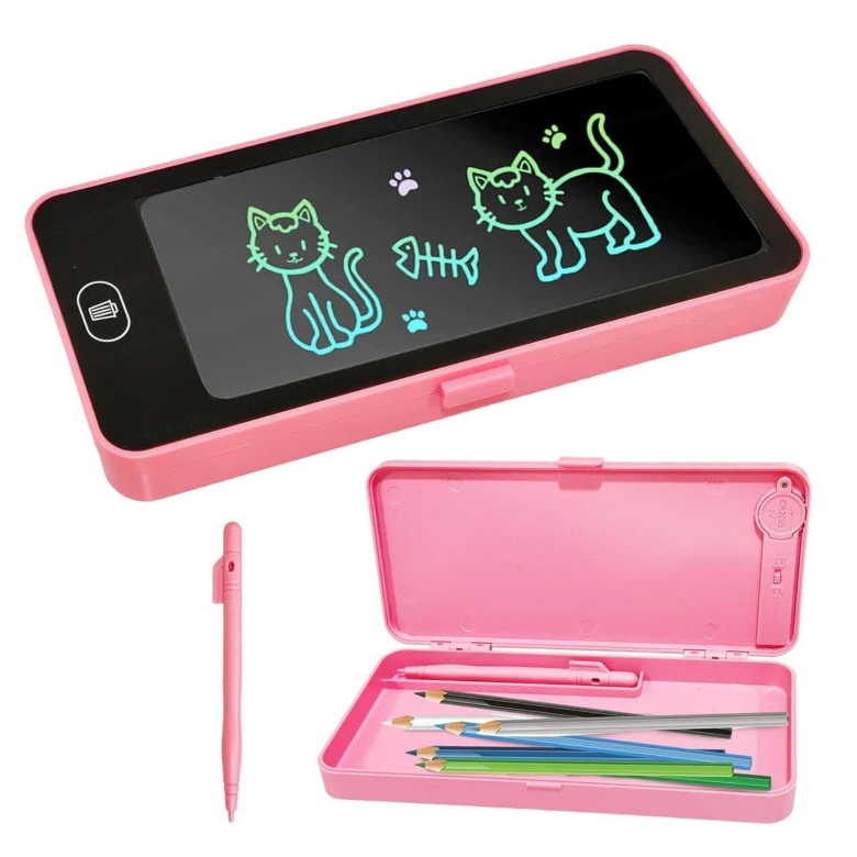 LCD Writing Tablet Pencil Box – Smart Drawing Board & Stationery Case for Kids (Value Pack)