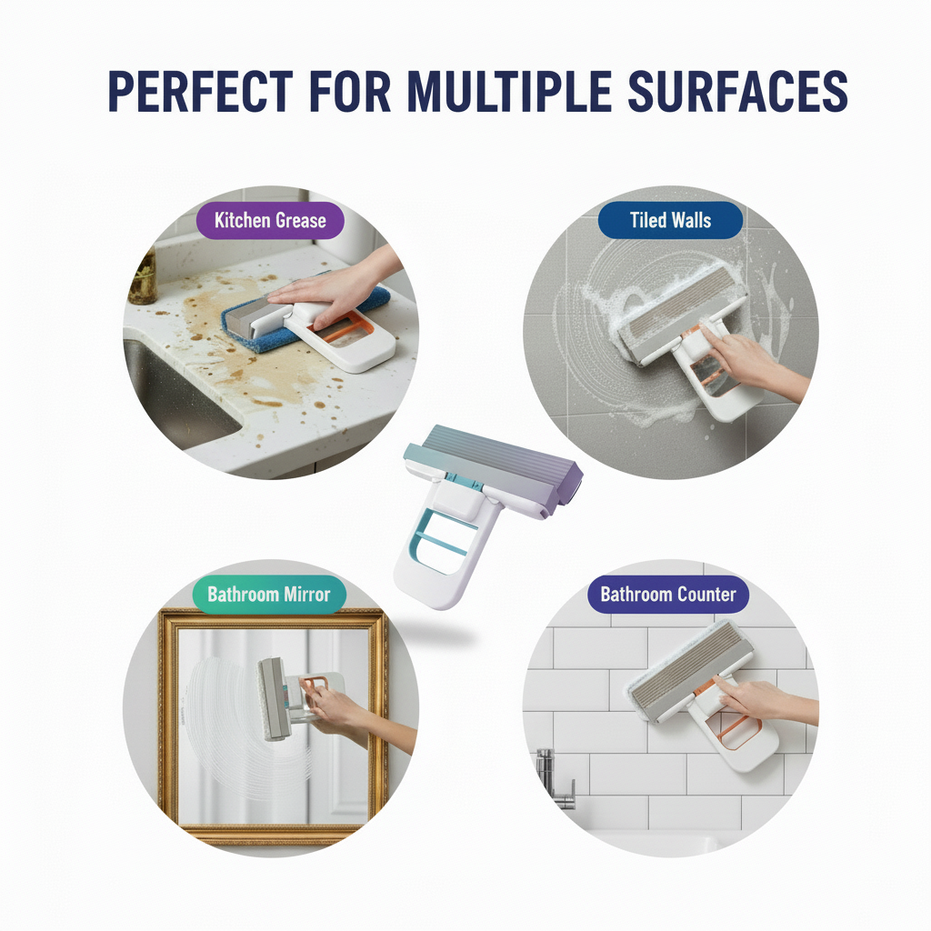 Mini Sponge Mop – Portable Self Squeezing Wet & Dry Mop for Bathroom & Kitchen | Compact & Easy Cleaning