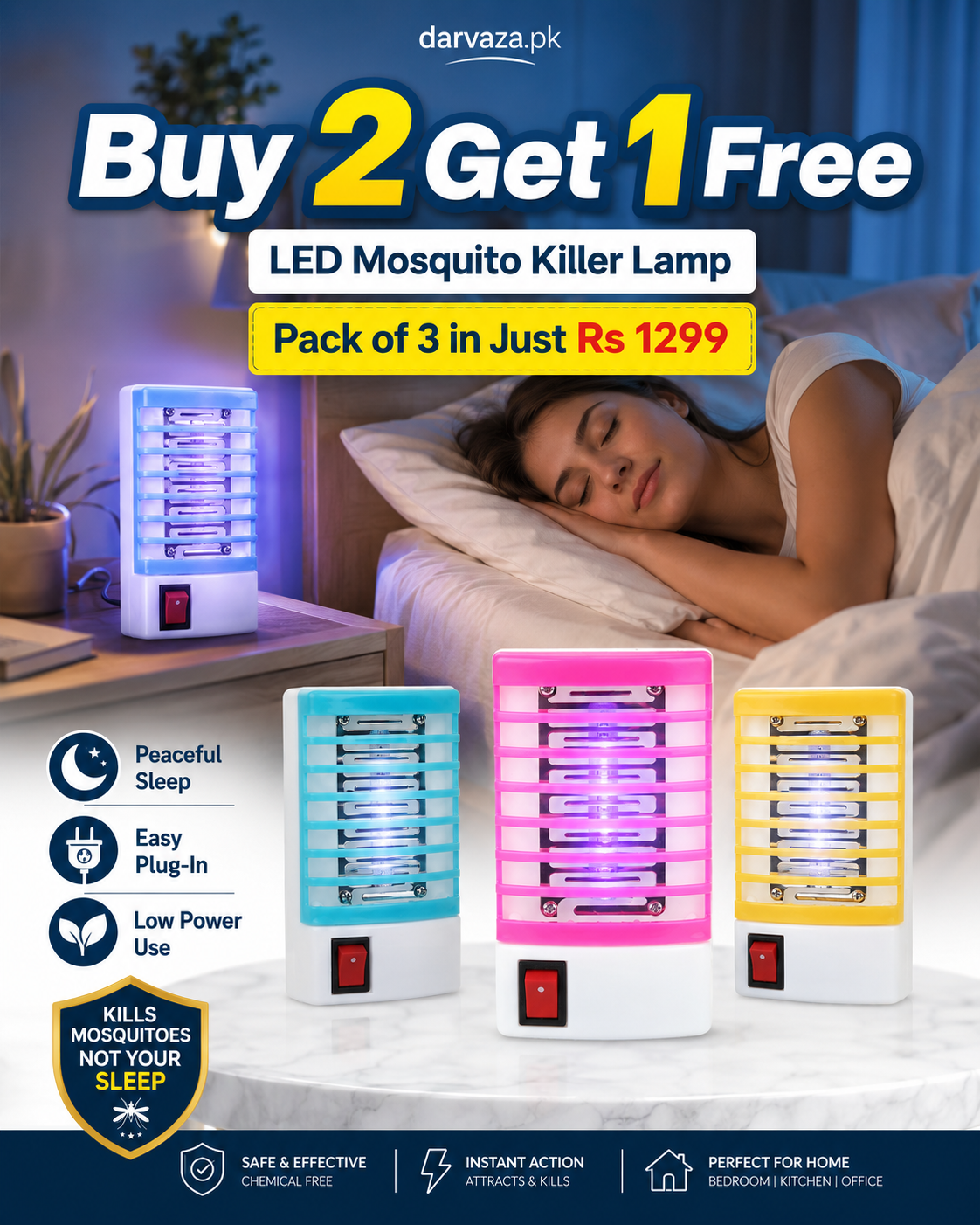 LED Mosquito Killer Lamp β Buy 2 Get 1 Free