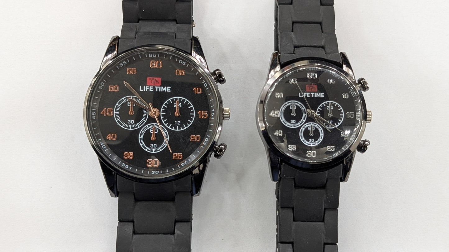 LT Royal Classic Black Couple Watch Set