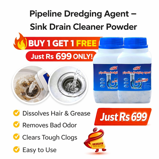 BUY 1 GET 1 FREE Pipeline Drain & Sink Cleaner with Premium Deep Cleaning Powder Formula