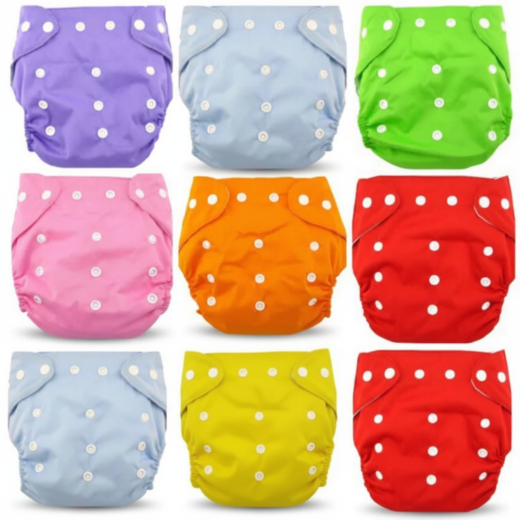 Reusable Cloth Baby Diapers – Pack of 3 | Soft, Washable & Money-Saving
