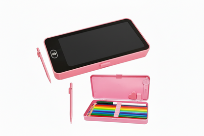 LCD Writing Tablet Pencil Box – Smart Drawing Board & Stationery Case for Kids (Value Pack)