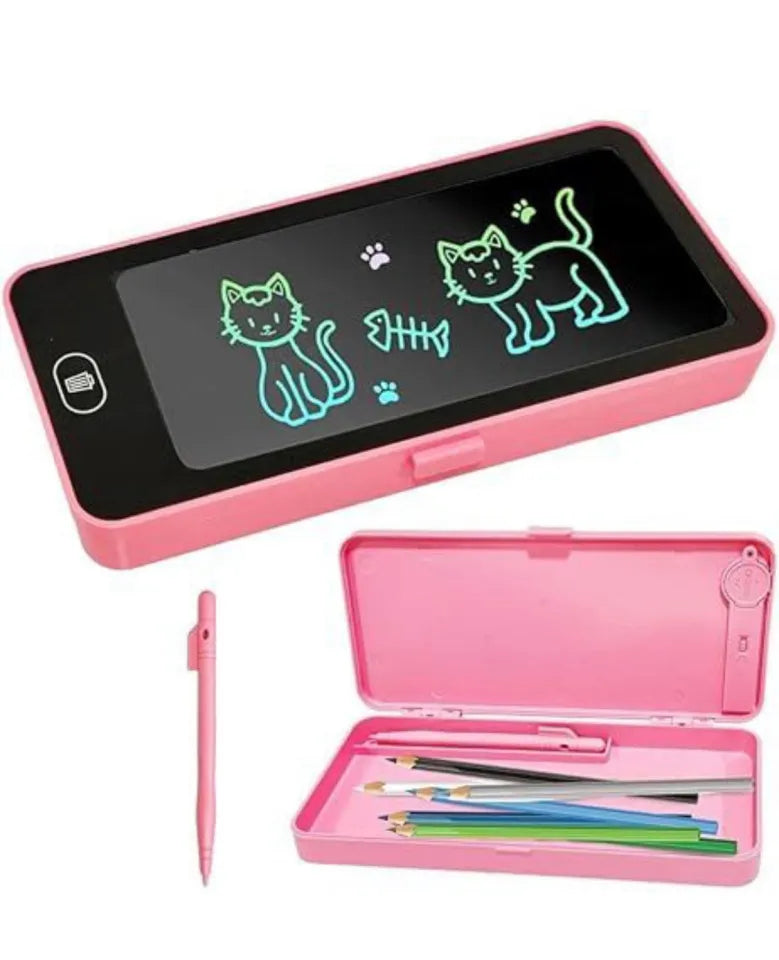 LCD Writing Tablet Pencil Box – Smart Drawing Board & Stationery Case for Kids (Value Pack)