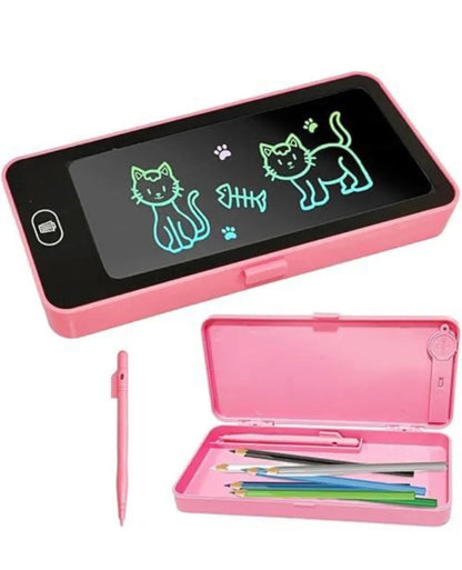 LCD Writing Tablet Pencil Box – Smart Drawing Board & Stationery Case for Kids (Value Pack)
