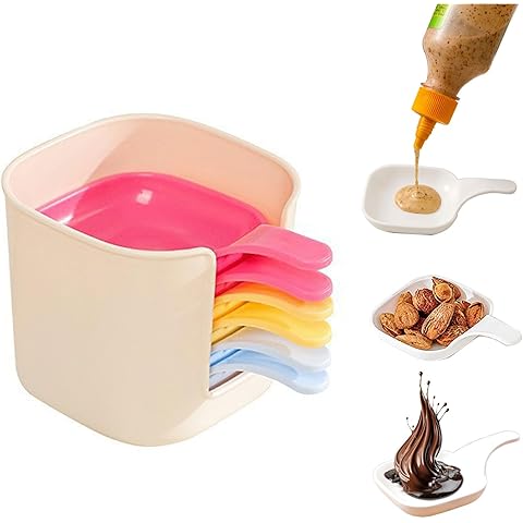 6-Piece Mini Sauce Dish Set with Storage Holder – Mess-Free Dipping Bowls