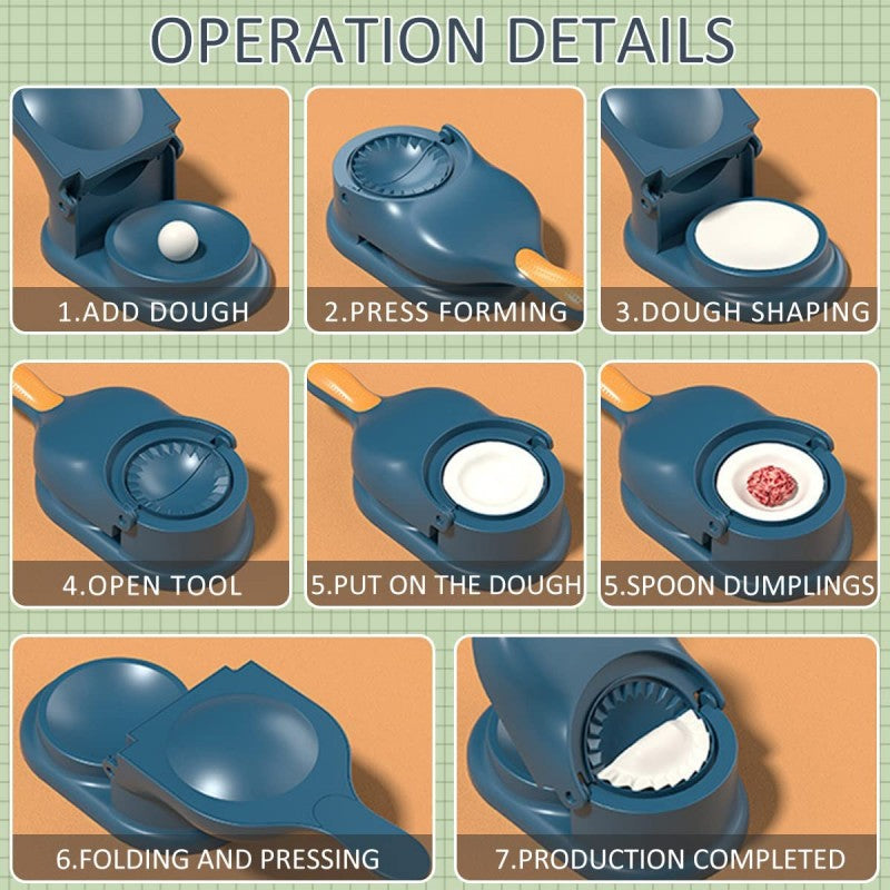 Multifunctional 2 in 1 Dumpling Samosa Maker Press Kitchen Tool For Making Samosa and Kachori