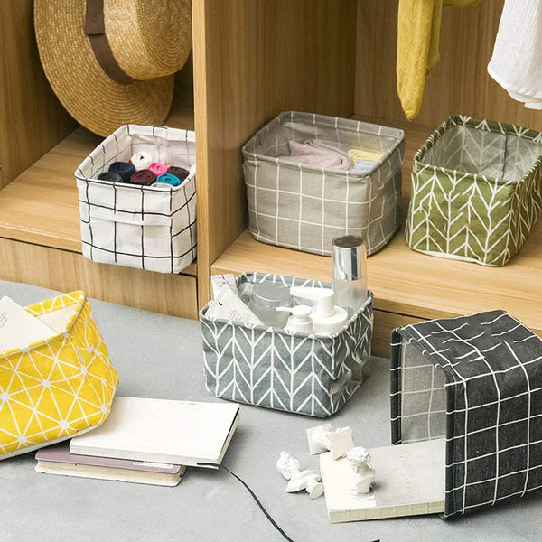 Multi-Purpose Foldable Storage Organizing Basket (Random Design) – 3 Pcs