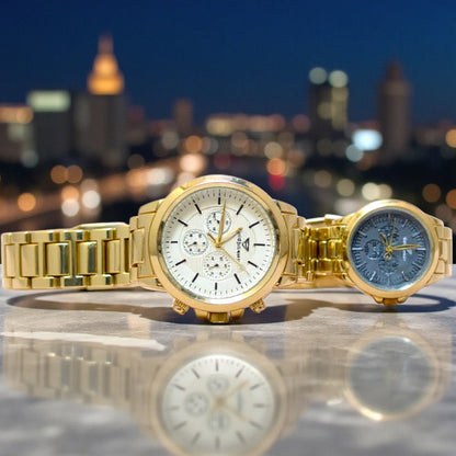 Gold TimeBond Couple Watches