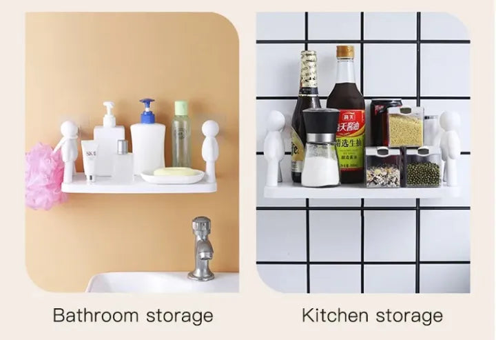 Set of 2 Human Shaped Wall Mounted Storage Shelves