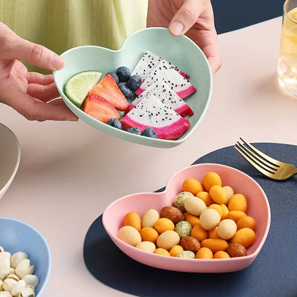 Heart-Shaped 20 Pcs Set of Dish Plates with Free 2 Pcs Holders (20 Heart Plates + 2 Holders)