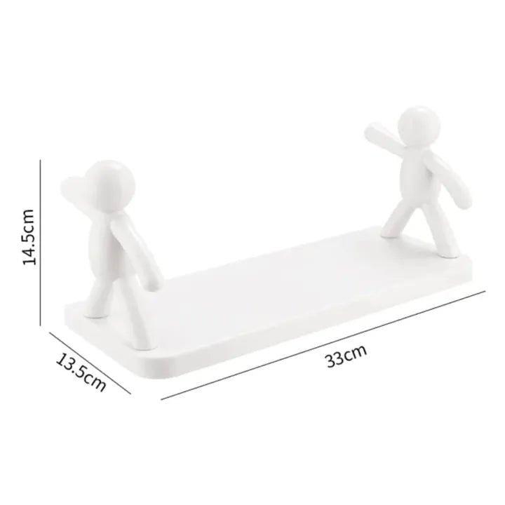 Set of 2 Human Shaped Wall Mounted Storage Shelves