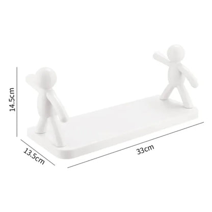 Set of 2 Human Shaped Wall Mounted Storage Shelves