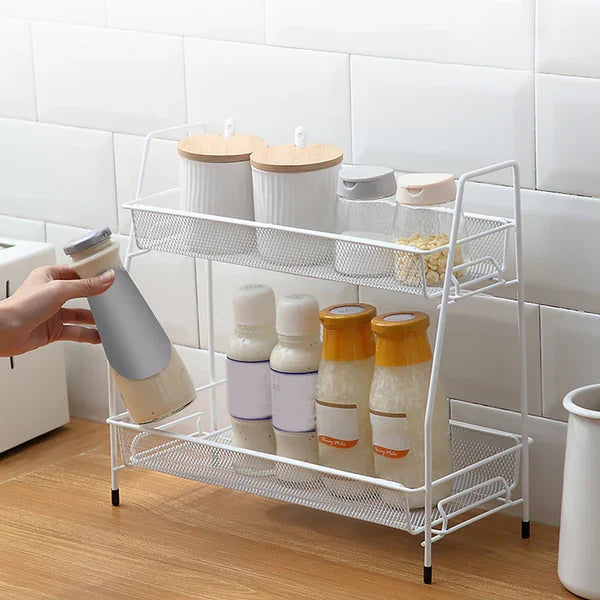 Multipurpose Portable 2-Tier Metal Stand For Kitchen &amp; Bathroom & In just Rs 1699 with 10 Days Money Back Guarantee for Customer Satisfaction.