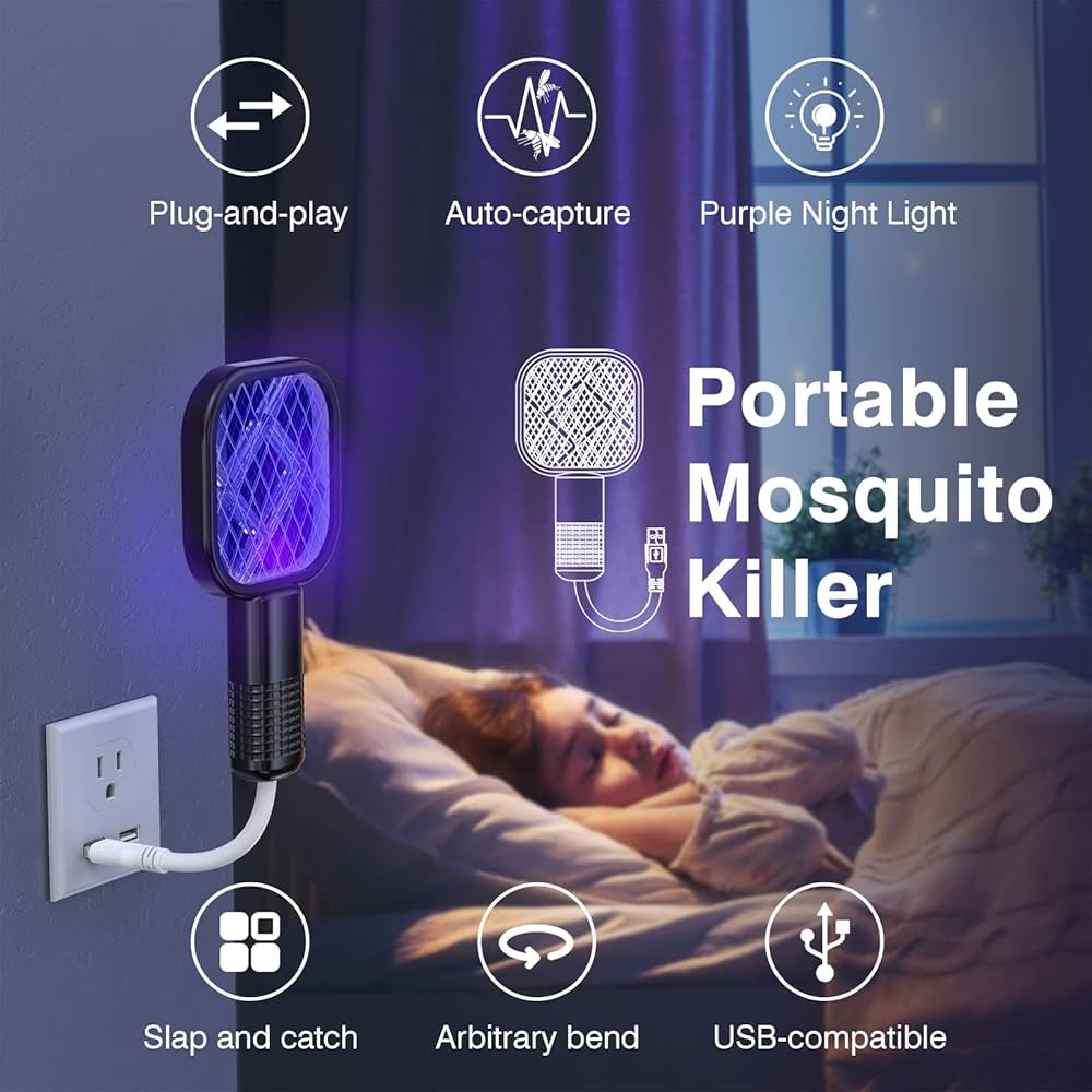 USB Electric Mosquito Racket Fly Killer