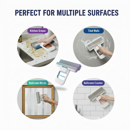Mini Sponge Mop – Portable Self Squeezing Wet & Dry Mop for Bathroom & Kitchen | Compact & Easy Cleaning