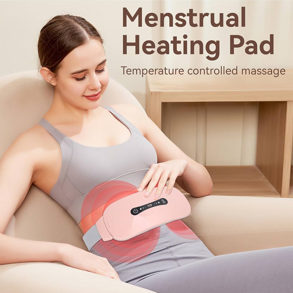 Portable Menstrual Heating Pad and Massager Belt
