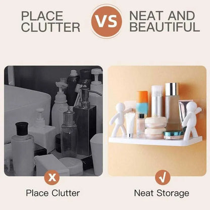 Set of 2 Human Shaped Wall Mounted Storage Shelves