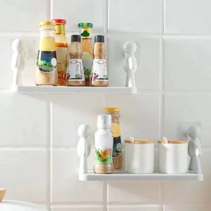 Set of 2 Human Shaped Wall Mounted Storage Shelves