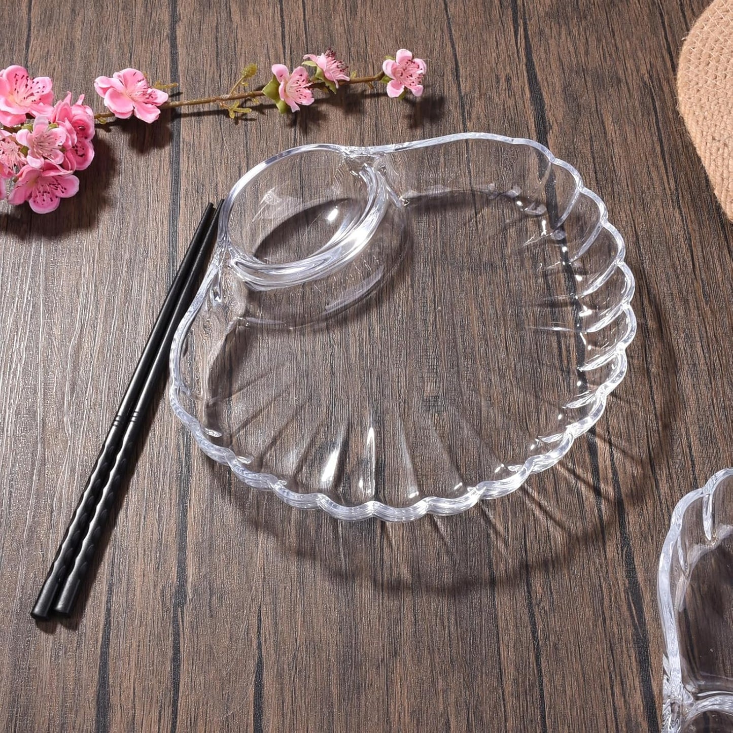 Plastic Shell Dumpling Plate – Salad & Snack Serving Bowl (Pack of 3)