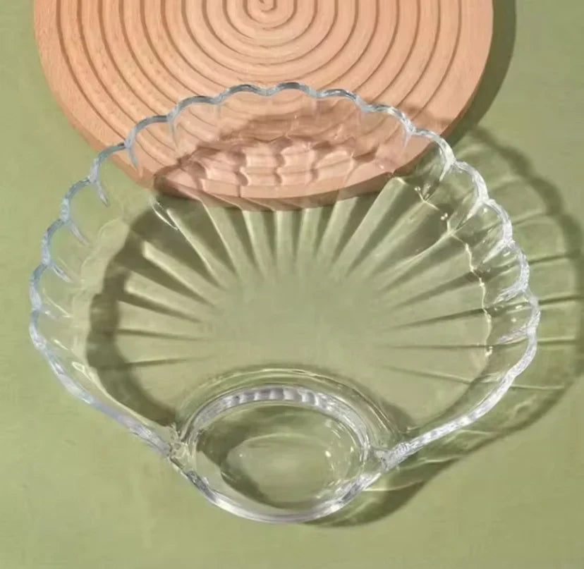 Plastic Shell Dumpling Plate – Salad & Snack Serving Bowl (Pack of 3)