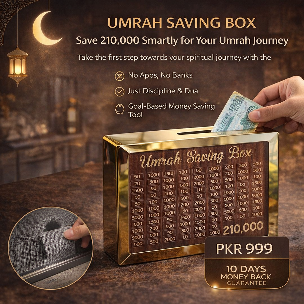 Umrah Saving Box - Save 210,000 Smartly for Your Umrah Journey