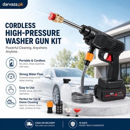 Single Battery High-Pressure Washer Gun Kit