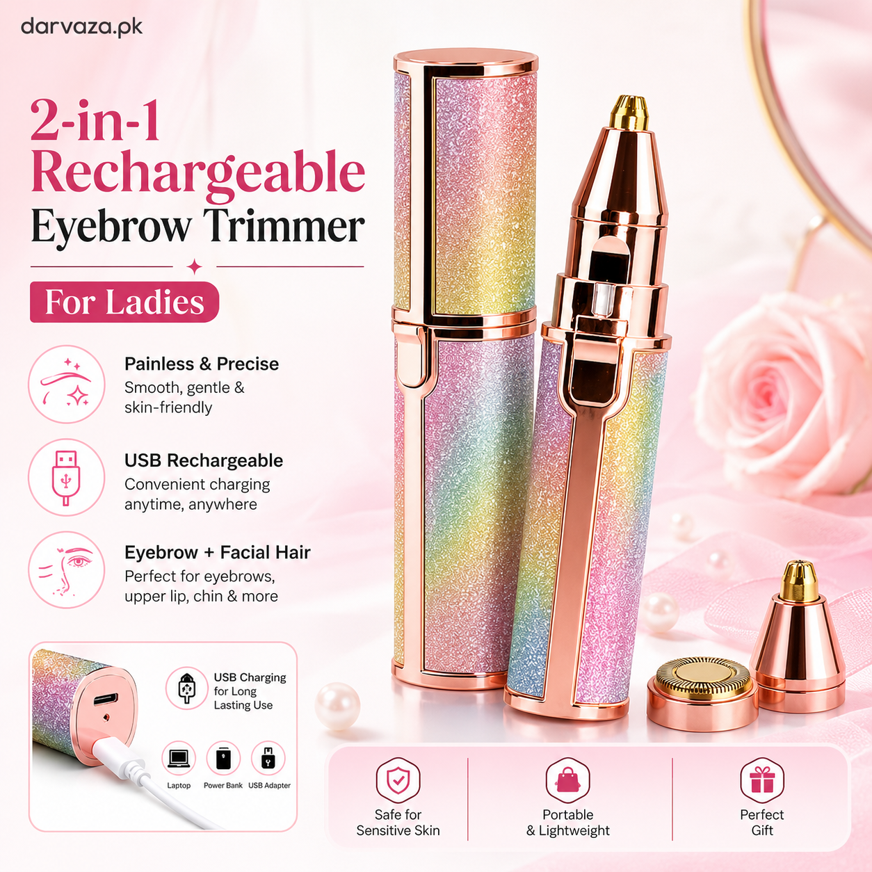 2-in-1 Rechargeable Electric Shaver and Trimmer