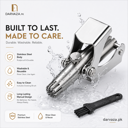 Vintage Style Manual Mechanical Nose Hair Trimmer