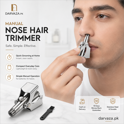 Vintage Style Manual Mechanical Nose Hair Trimmer