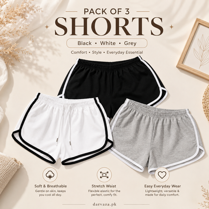 Buy 1 Get 2 Free – Pack of 3 Premium Soft Cotton Boxer Shorts