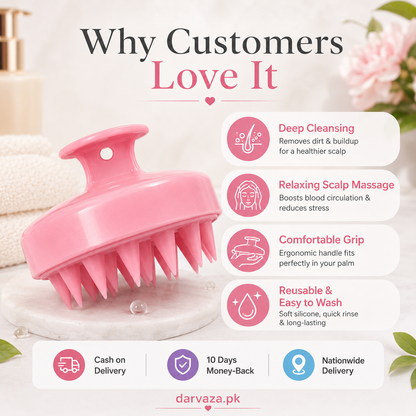 Pack of 2 Soft Silicone Scalp Relaxing Massager