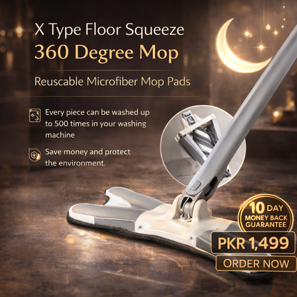 X Type Floor Squeeze 360 Degree Mop