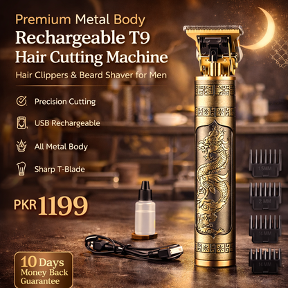 T9 Hair Cutting Machine Hair Clippers Rechargeable Beard Shaver for Men