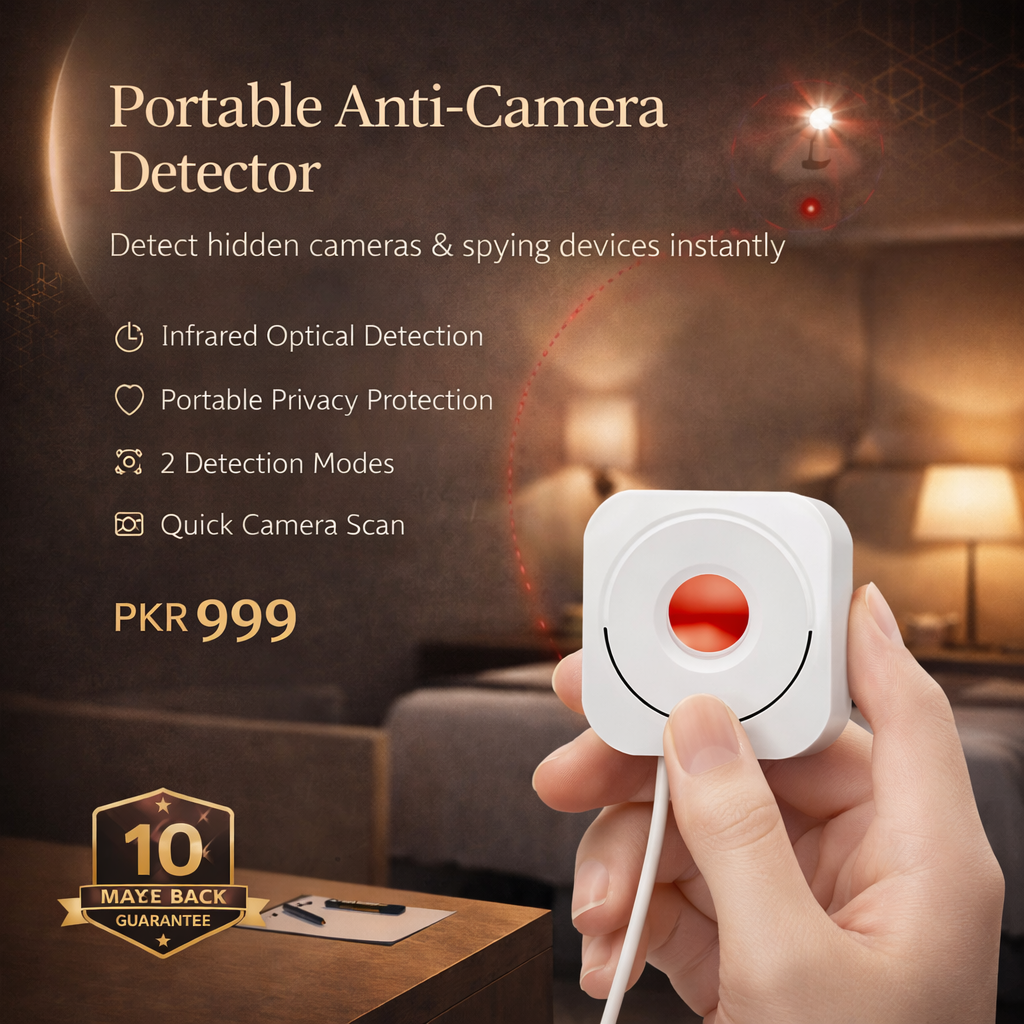 Portable Anti Camera Detector – USB Rechargeable Privacy Protection Device | Hidden Camera Finder for Hotels & Travel