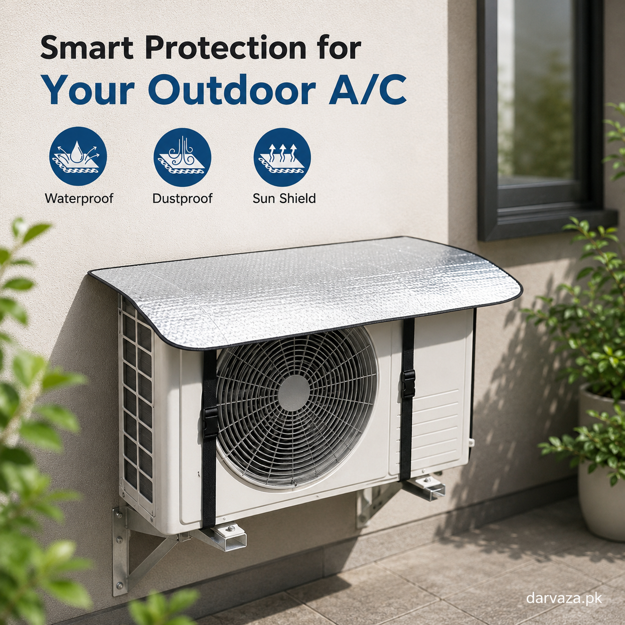 AC Outdoor Cover – Heat Insulation & Dust Protector