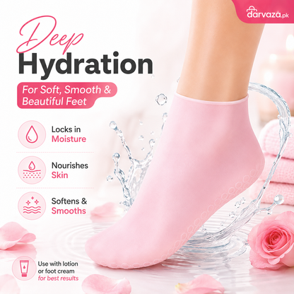 Buy 1 Pair Get 1 Pair Free Offer 4 Pcs Silicone Moisturizing Socks for Foot Care