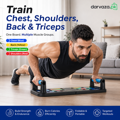 Foldable Push-Up Exercise Board for full body workout
