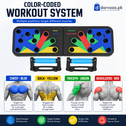 Foldable Push-Up Exercise Board for full body workout
