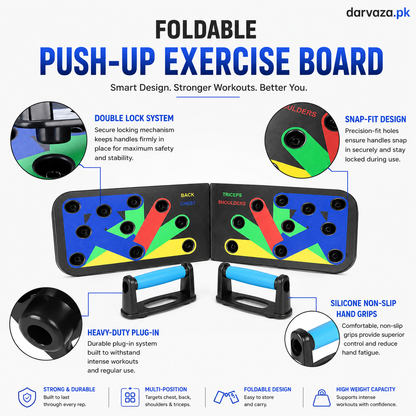 Foldable Push-Up Exercise Board for full body workout