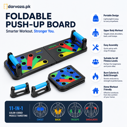 Foldable Push-Up Exercise Board for full body workout