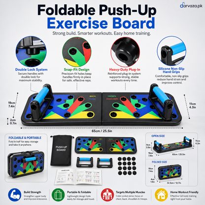 Foldable Push-Up Exercise Board for full body workout