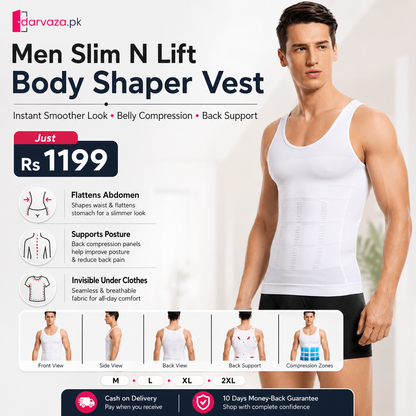 Men Slim N Lift Slimming Shirt & Body Shaper Vest