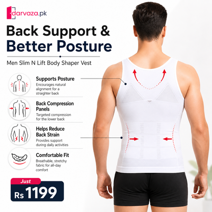 Men Slim N Lift Slimming Shirt & Body Shaper Vest