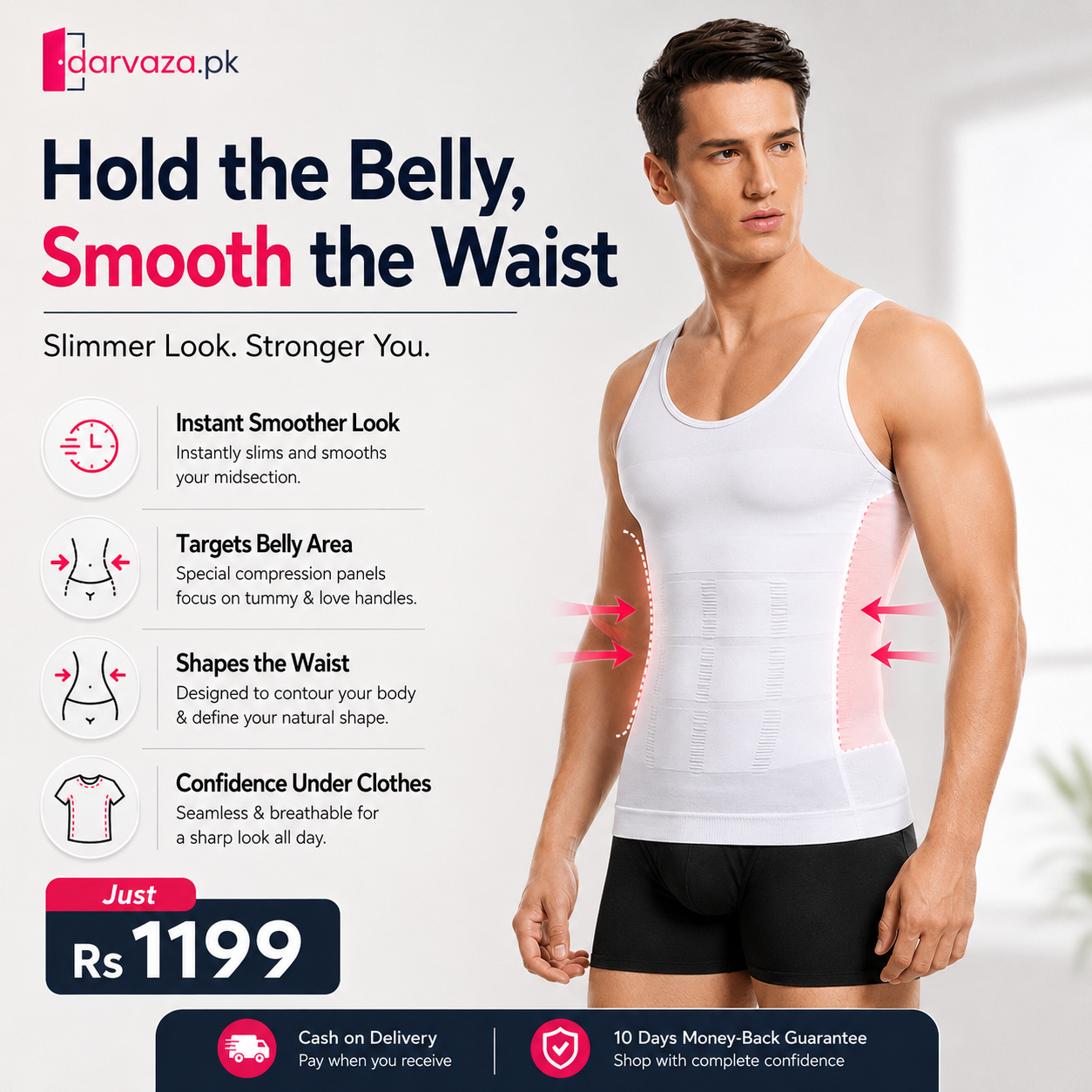 Men Slim N Lift Slimming Shirt & Body Shaper Vest