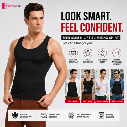 Men Slim N Lift Slimming Shirt & Body Shaper Vest