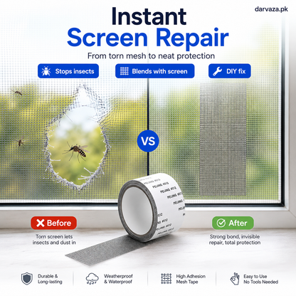 Strong Self Adhesive Window Net Screen Repair Patch Tape For Covering Up Holes Tears Anti Insect Mosquito Mesh