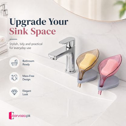 Pack of 5 Self Draining Leaf Shape Soap Holders
