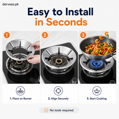 Gas Saving Windproof Stove Stand and Burner Cover